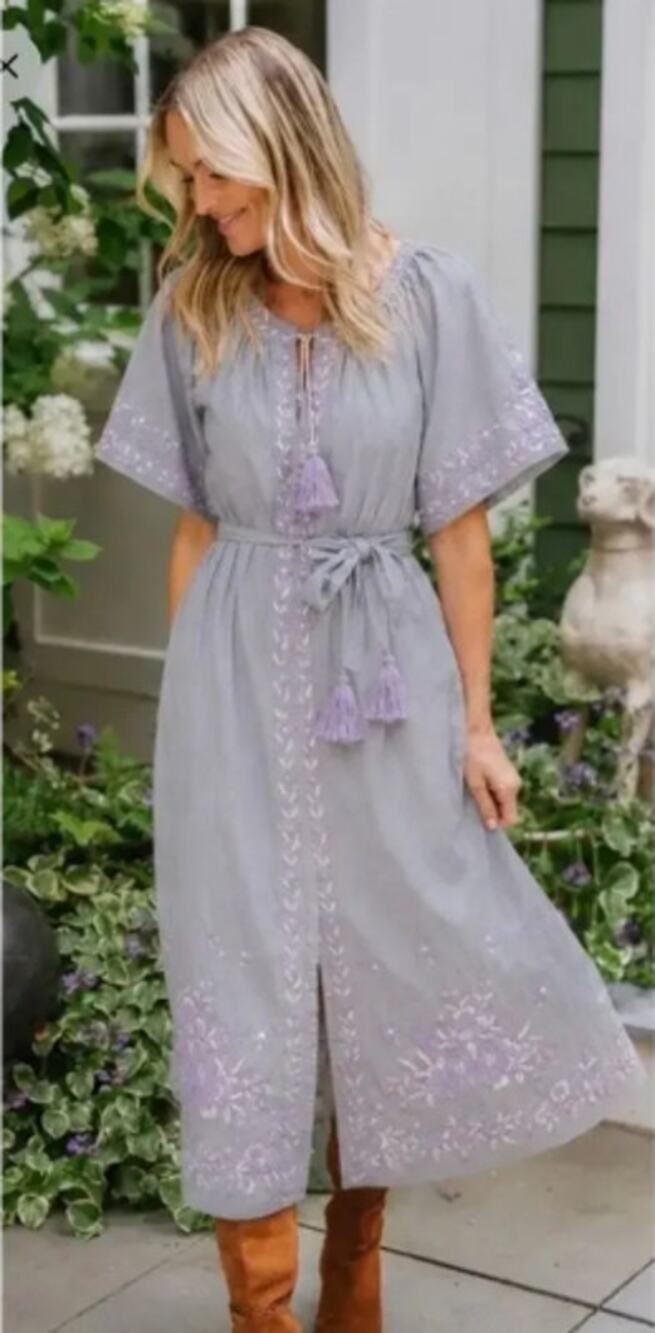 NWT Julia Amory Coatue Caftan Midi Dress Sz. XS